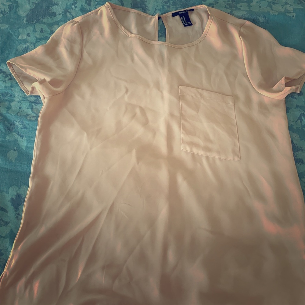 Forever 21 nude semi sheer shirt size medium